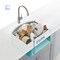 Kibi 22 in. Handcrafted Undermount Single Bowl 16 gauge Stainless Steel D Shape Kitchen Sink K1-S22-D - alternate 6